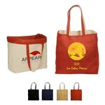 REVERSIBLE JUTE/COTTON TOTE