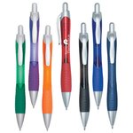 Rio Ballpoint Pen With Contoured Rubber Grip -  