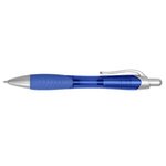 Rio Gel Pen With Contoured Rubber Grip - Translucent Blue