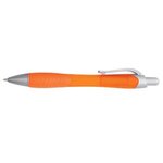 Rio Gel Pen With Contoured Rubber Grip - Translucent Orange