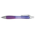 Rio Gel Pen With Contoured Rubber Grip - Translucent Purple