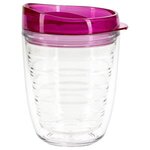 Riverside 12 oz Tritan Tumbler with Translucent Lid - Clear with Fushia