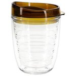 Riverside 12 oz Tritan Tumbler with Translucent Lid - Clear with Mocha
