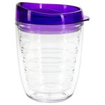 Riverside 12 oz Tritan Tumbler with Translucent Lid - Clear with Purple