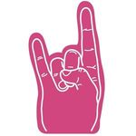 Rock On/Horn Hand - Hot Pink
