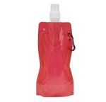Roll Up 18 oz Foldable Water Bottle With Matching Carabiner -  