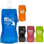 Roll Up 18 oz Foldable Water Bottle With Matching Carabiner -  