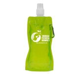 Roll Up 18 oz Foldable Water Bottle With Matching Carabiner -  