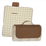 Roll-Up Picnic Blanket - Brown With Beige