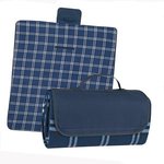 Roll-Up Picnic Blanket - Lt Blue With Blue