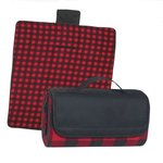 Roll-Up Picnic Blanket - Red With Black