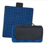 Roll-Up Picnic Blanket - Royal Blue With Black