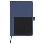 Roma Journal with Multi-Use Elastic Pocket - Blue-navy