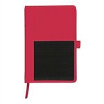 Roma Journal with Multi-Use Elastic Pocket - Red