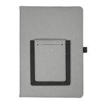 Roma Journal with Phone Pocket - Cool Grey