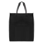 Rome - Non-Woven Tote Bag with 210D Pocket - Full Color - Black