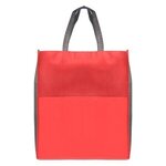 Rome - Non-Woven Tote Bag with 210D Pocket - Full Color - Red