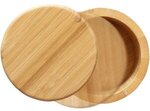 Round Bamboo Salt Box - Brown