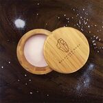 Round Bamboo Salt Box -  