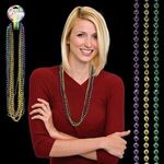 Round Bead Mardi Gras Necklace -  