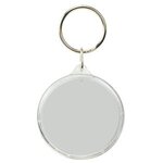 Round Crystal Keytag - Clear