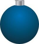 Round Disk Ornament - Blue