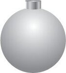 Round Disk Ornament - White