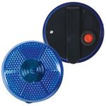 Round Flashing Button - Translucent Blue
