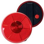 Round Flashing Button - Translucent Red