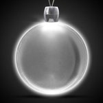 Round Light-Up Acrylic Pendant Necklace - White