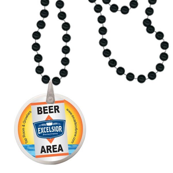 Main Product Image for Round Mardi Gras Beads w/Decal on Disk