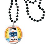 Round Mardi Gras Beads w/Decal on Disk -  