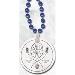 Round Mardi Gras Beads with 1 Color Imprint - Navy Blue