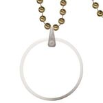 Round Mardi Gras Beads with Disk and Decal - Gold