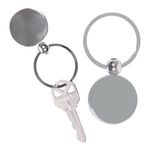 Round Metal Key Chain - Silver