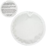 Round Nylon-Covered Hot/Cold Pack - White