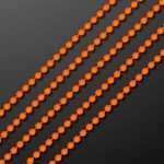 ROUND ORANGE & GREEN BEADS 33" - Orange