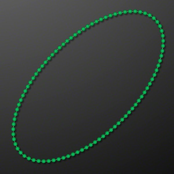 Main Product Image for Round Orange & Green Beads 33"