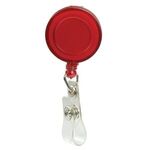 Round Pad Print Retractable Badge Holder with Alligator Clip