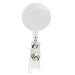 Round Pad Print Badge Holder with Slide on Clip