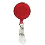 Round Pad Print Badge Holder with Slide on Clip