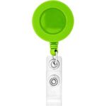 Round-Shaped Retractable Badge Holder - Translucent Green