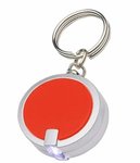Round Simple Touch LED key chain - Red