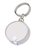 Round Simple Touch LED key chain - White