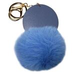 Round Super Plush Keyring - Light Blue