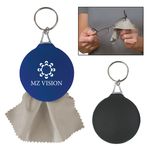 Buy Rubber Key Chain With Microfiber Cleaning Cloth