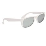 Rubberized Mirrored Malibu Sunglasses - Silver