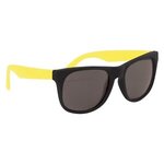 Rubberized Sunglasses - Black with Yellow
