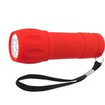 Rubberized Torch Light With Strap - Red