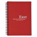 RUBBERY SPIRAL NOTEBOOK - Red
